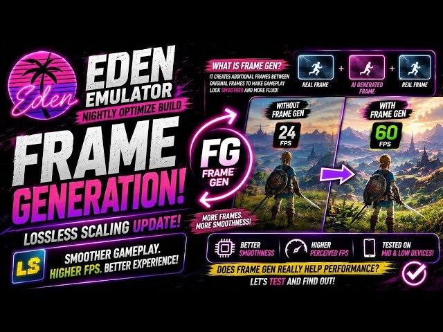 Eden with Lossless Scaling on Android play everything at 60FPS and more